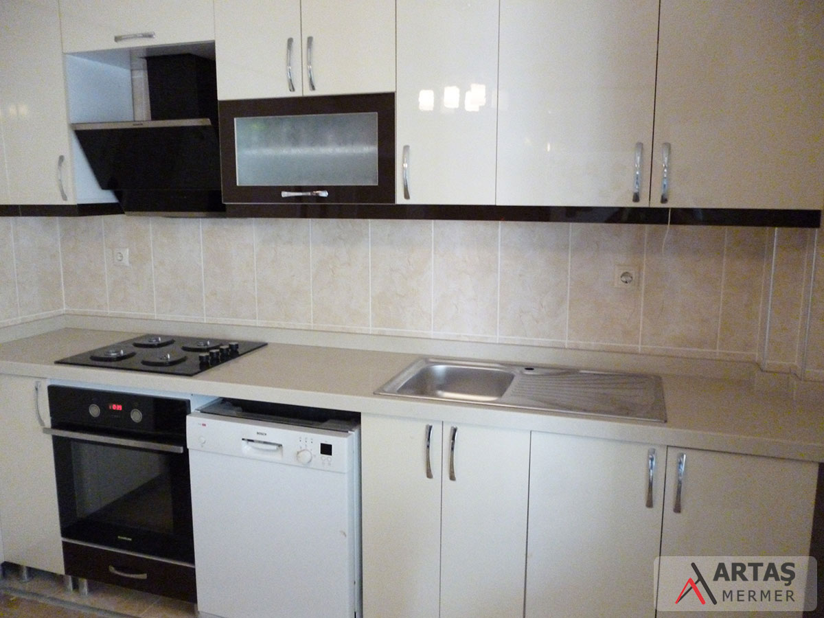 Terra çimstone tezgahın ankastre ve evye bölümleri Terra çimstone tezgahın ankastre ve evye bölümleri